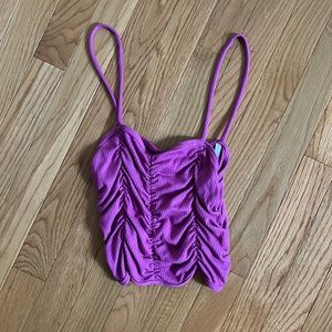 Urban Outfitters Ruched Cropped Tank